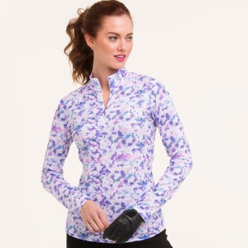 LONG SLEEVE SPLATTER PRINT POLO - LONG SLEEVE SPLATTER PRINT POLO