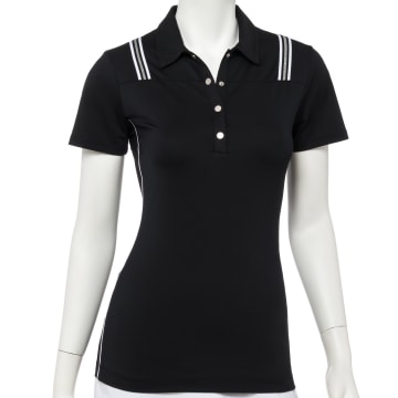 Short Sleeve Metallic Tubular Tape Trim Polo - SALE