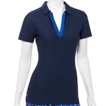 Short Sleeve Polo w/ Novelty Tape Trim - SALE