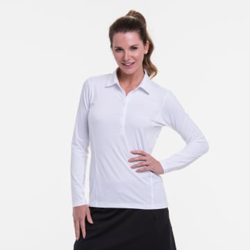 Long Sleeve Extended Placket Polo