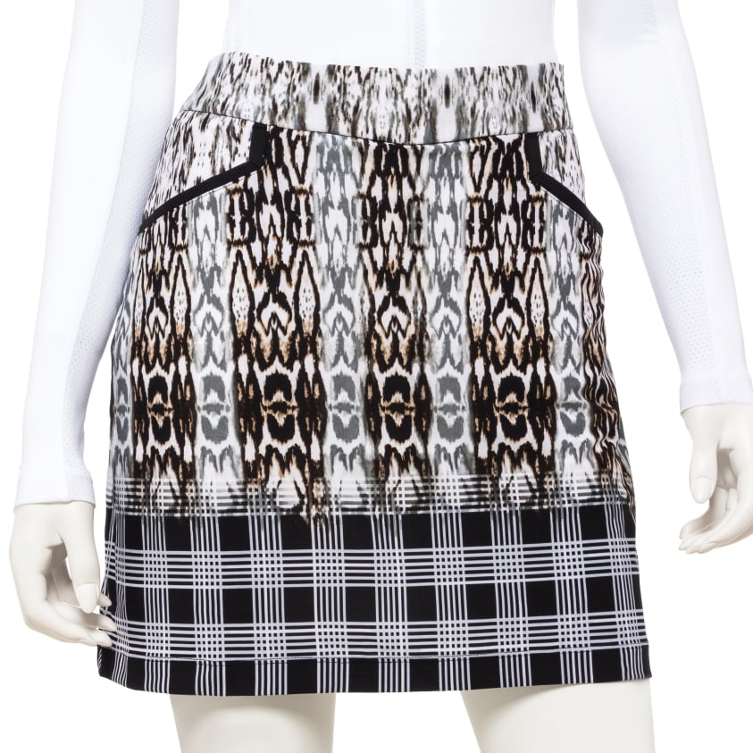 19 Inch Abstract Animal Plaid Skort - EPNY