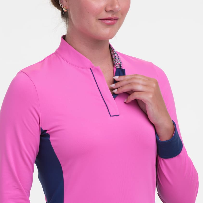 Long Sleeve Mandarin Collar Pullover