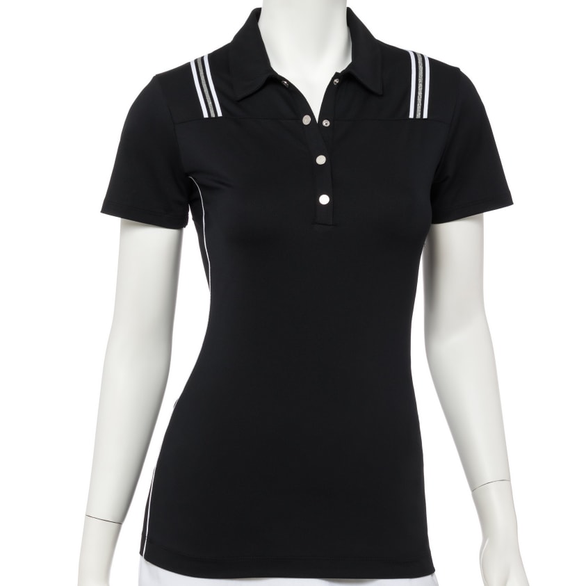 Short Sleeve Metallic Tubular Tape Trim Polo - EPNY