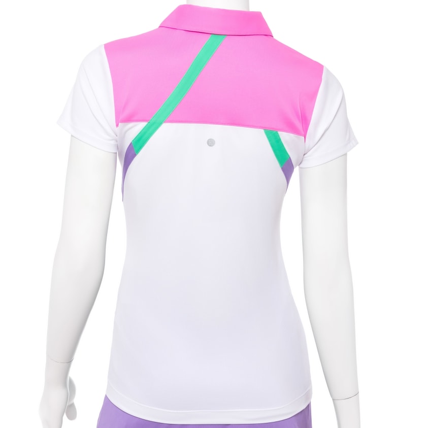 Short Sleeve Zip Mandarin Collar Polo