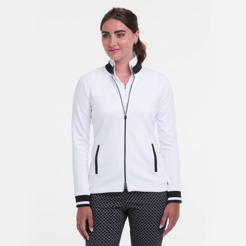 Long Sleeve Contrast Trim Jacket
