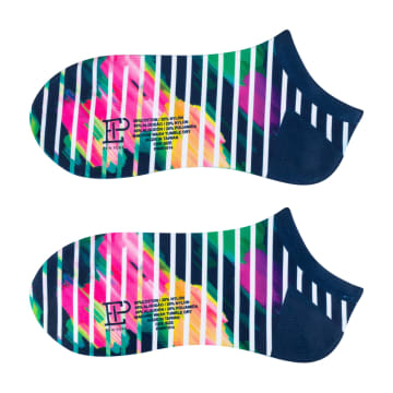 Watercolor Stripe Print Sport Sock - Watercolor Stripe Print Sport Sock - EPNY