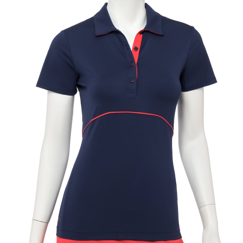 Short Sleeve Contrast Piping & Tape Trim Polo - EPNY